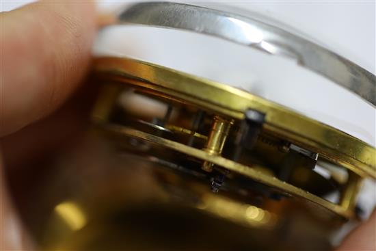 Morris Tobias, London, a George III silver pair-cased keywind rack lever pocket watch, No. 992, Patent,